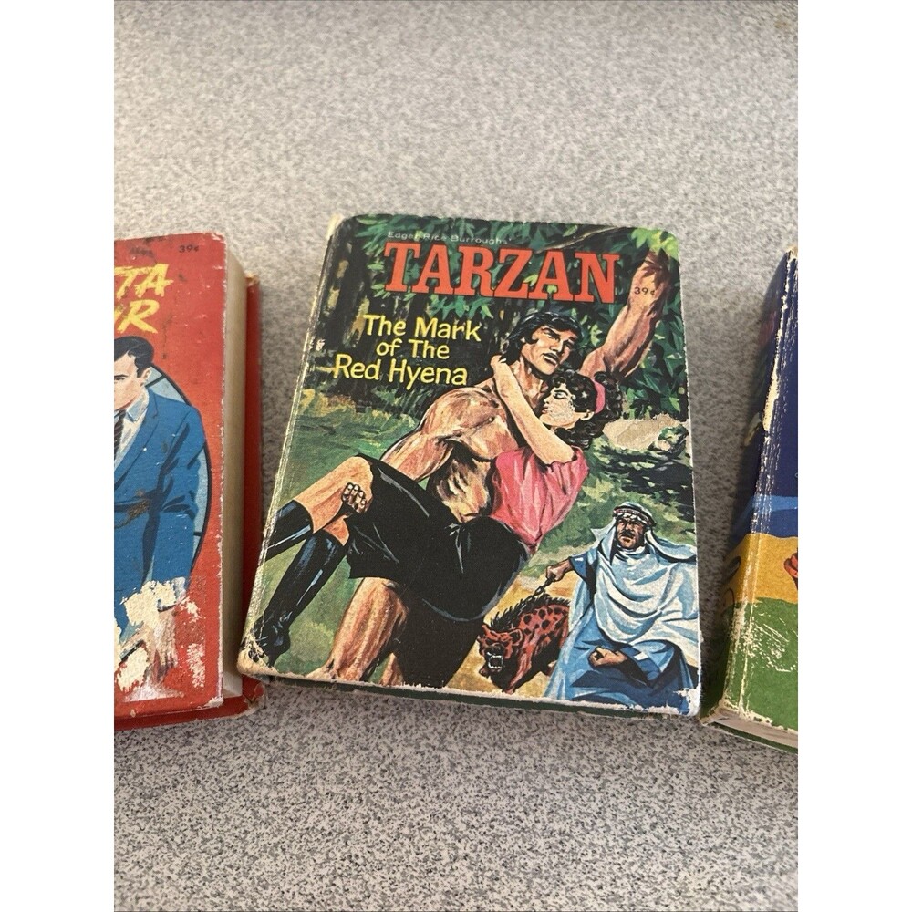 Little Big Books Vintage 1967 Set Of 3 Tarzan , The Invaders, Calcutta Affair